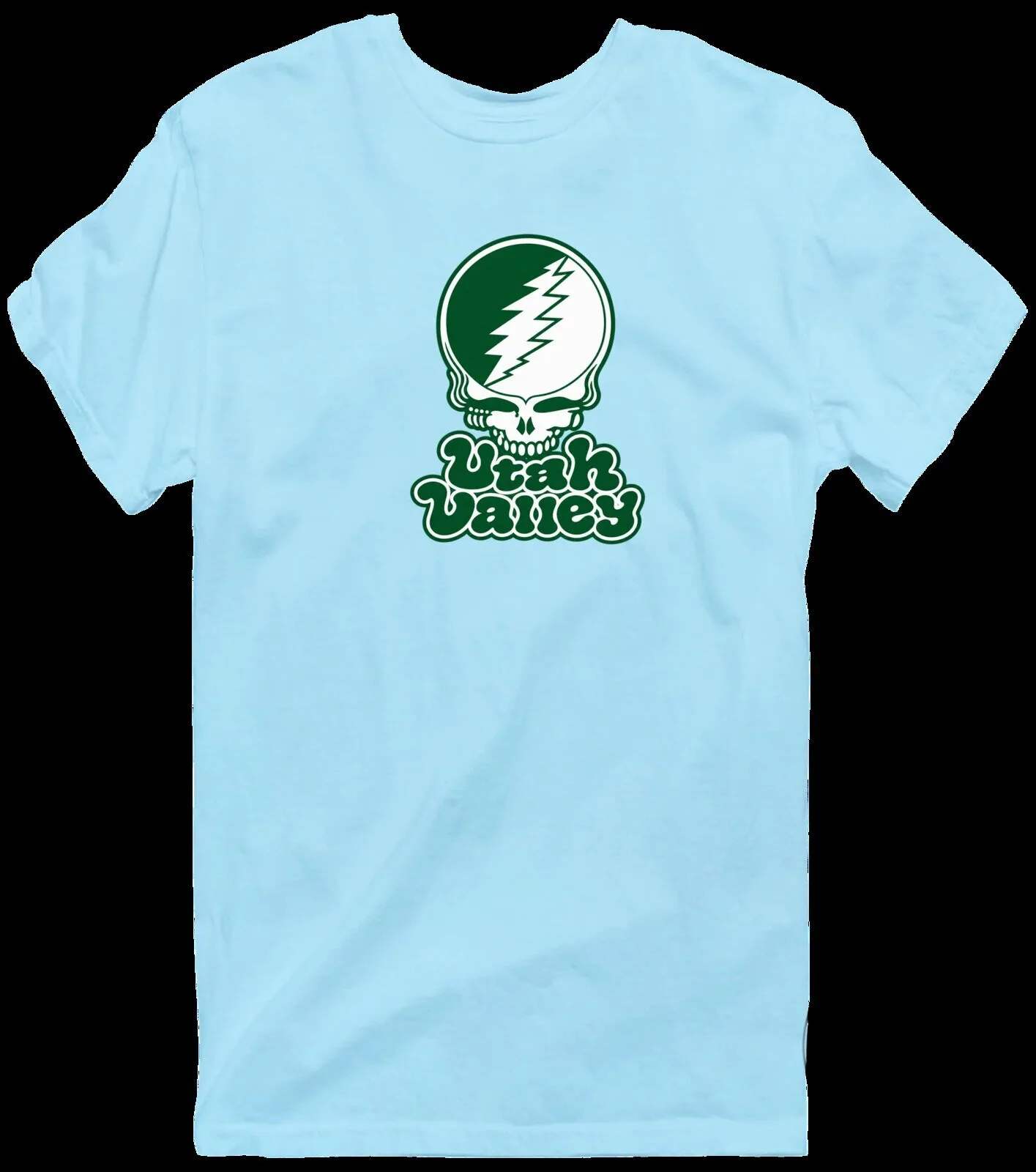 Grateful Dead Stealie Utah Valley Green and White Skull T-Shirt 19 Grateful Dead Stealie Utah Valley Green and White Skull T-Shirt
