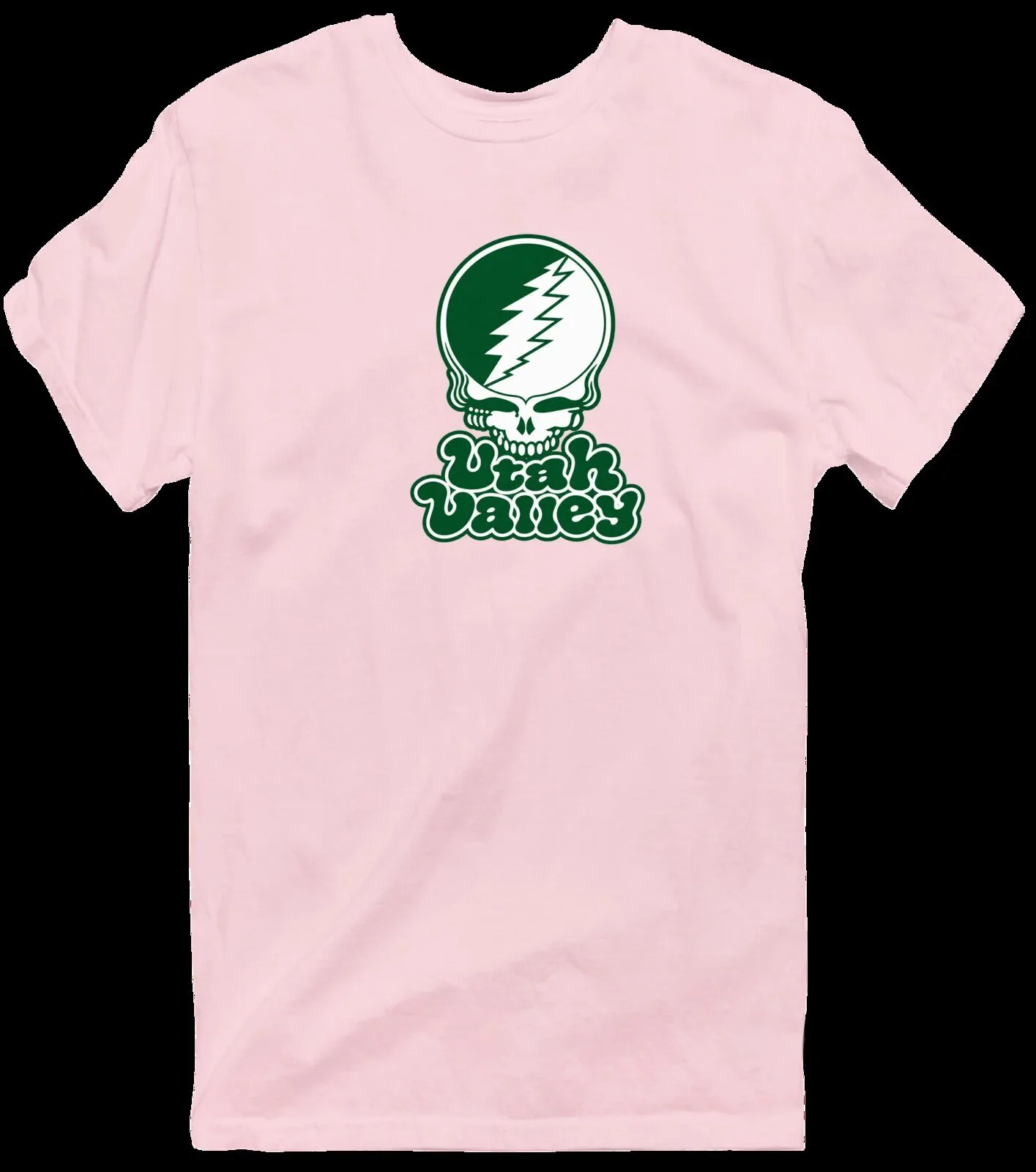 Grateful Dead Stealie Utah Valley Green and White Skull T-Shirt 22 Grateful Dead Stealie Utah Valley Green and White Skull T-Shirt