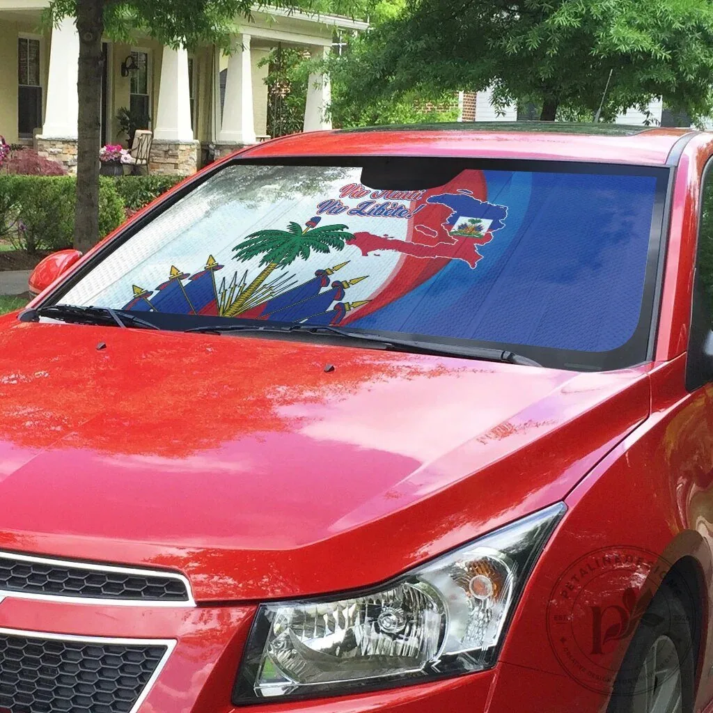 Haiti Independence Day 1804 Viv Haiti Viv Libete Car Windshield Sun Shade 6 Haiti Independence Day 1804 Viv Haiti Viv Libete Car Windshield Sun Shade