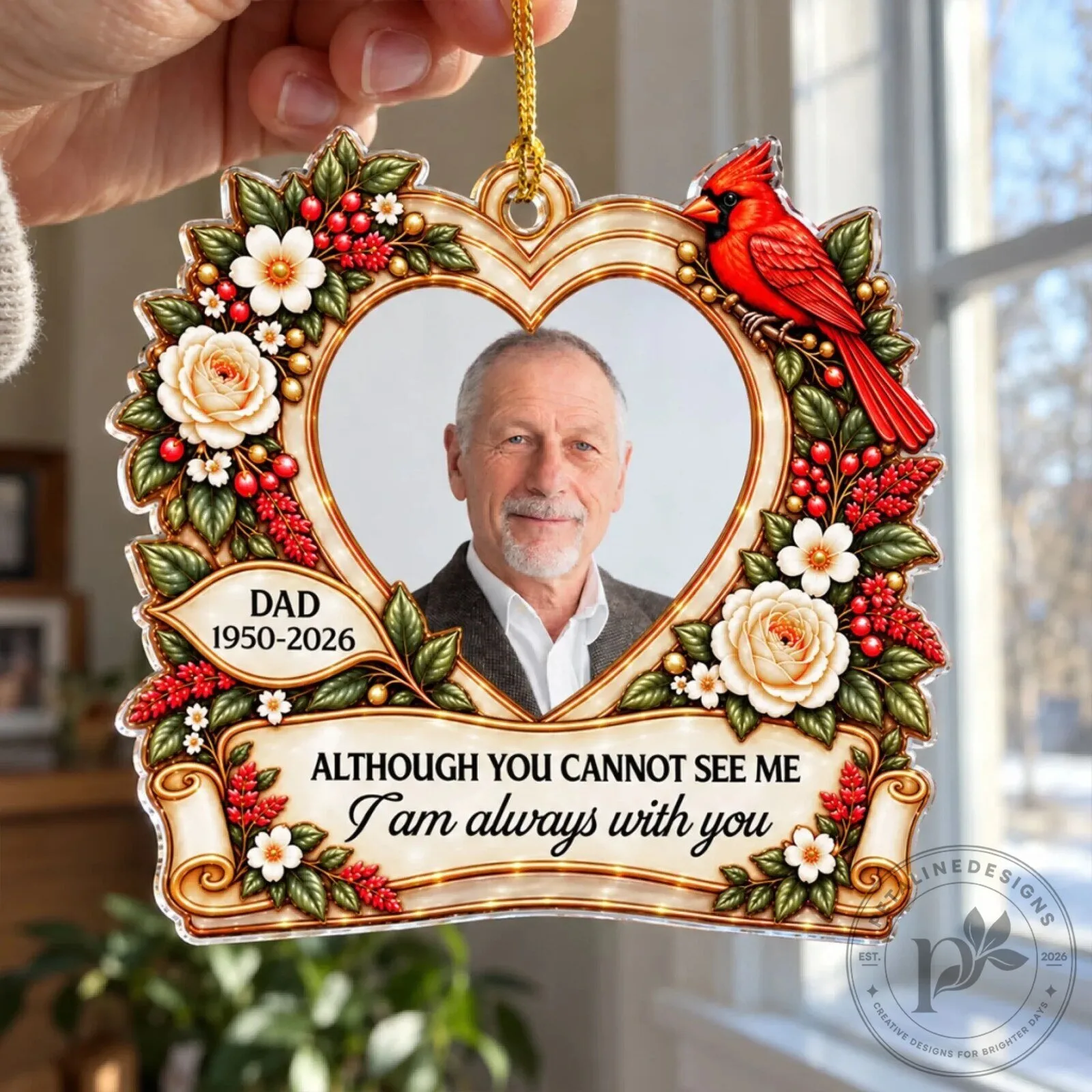 Personalized Memorial Photo Heart Ornament - Forever With Me Butterfly Keepsake 22 Personalized Memorial Photo Heart Ornament - Forever With Me Butterfly Keepsake