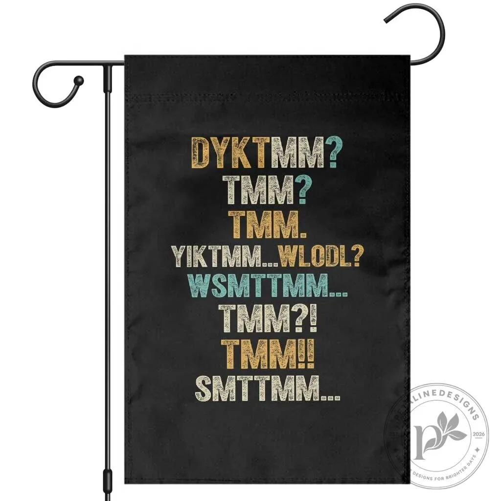 Funny Retro Muffin Man Acronym Internet Slang Meme Garden Flag