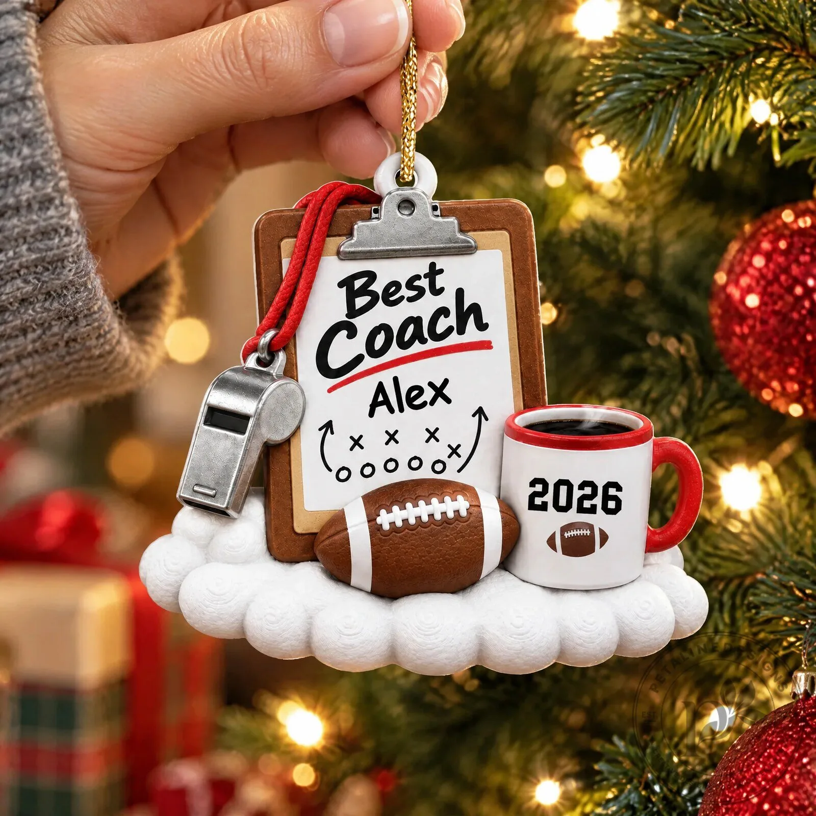 Personalized Football Coach Clipboard Whistle Mug Ornament Christmas Gift 12 Personalized Football Coach Clipboard Whistle Mug Ornament Christmas Gift