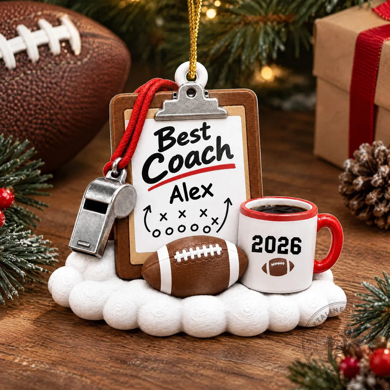 Personalized Football Coach Clipboard Whistle Mug Ornament Christmas Gift 13 Personalized Football Coach Clipboard Whistle Mug Ornament Christmas Gift