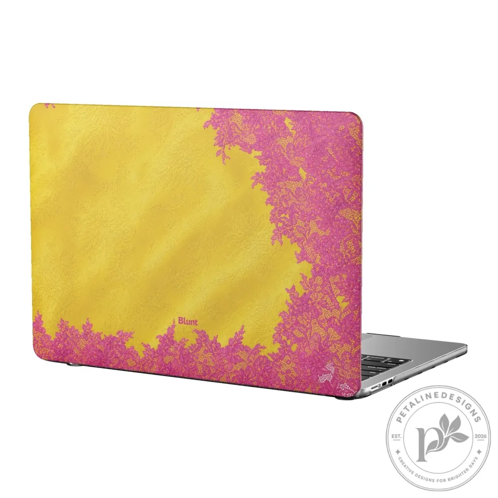 Lemon Chiffon Pink Lace Pattern MacBook Air Laptop Case Lemon Chiffon Pink Lace Pattern MacBook Air Laptop Case