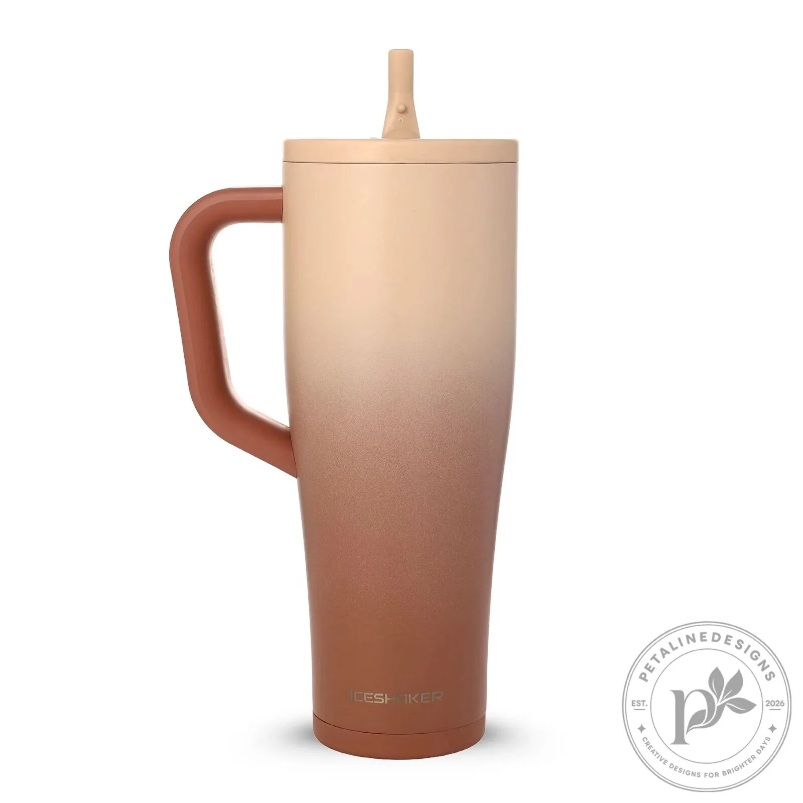 Mocha Ombre Insulated Stainless Steel Tumbler with Handle 1 Mocha Ombre Insulated Stainless Steel Tumbler with Handle