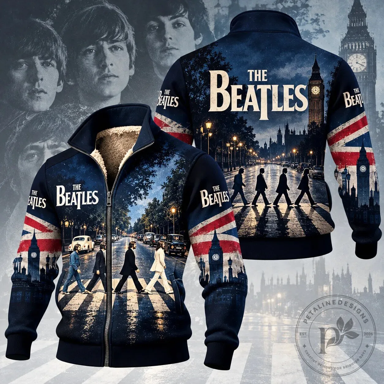 The Beatles Abbey Road Album Cover Art London Street Scene Jacket