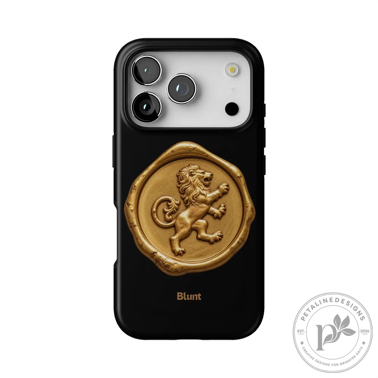 Gilded Lion Crest Black iPhone Case 34 Gilded Lion Crest Black iPhone Case
