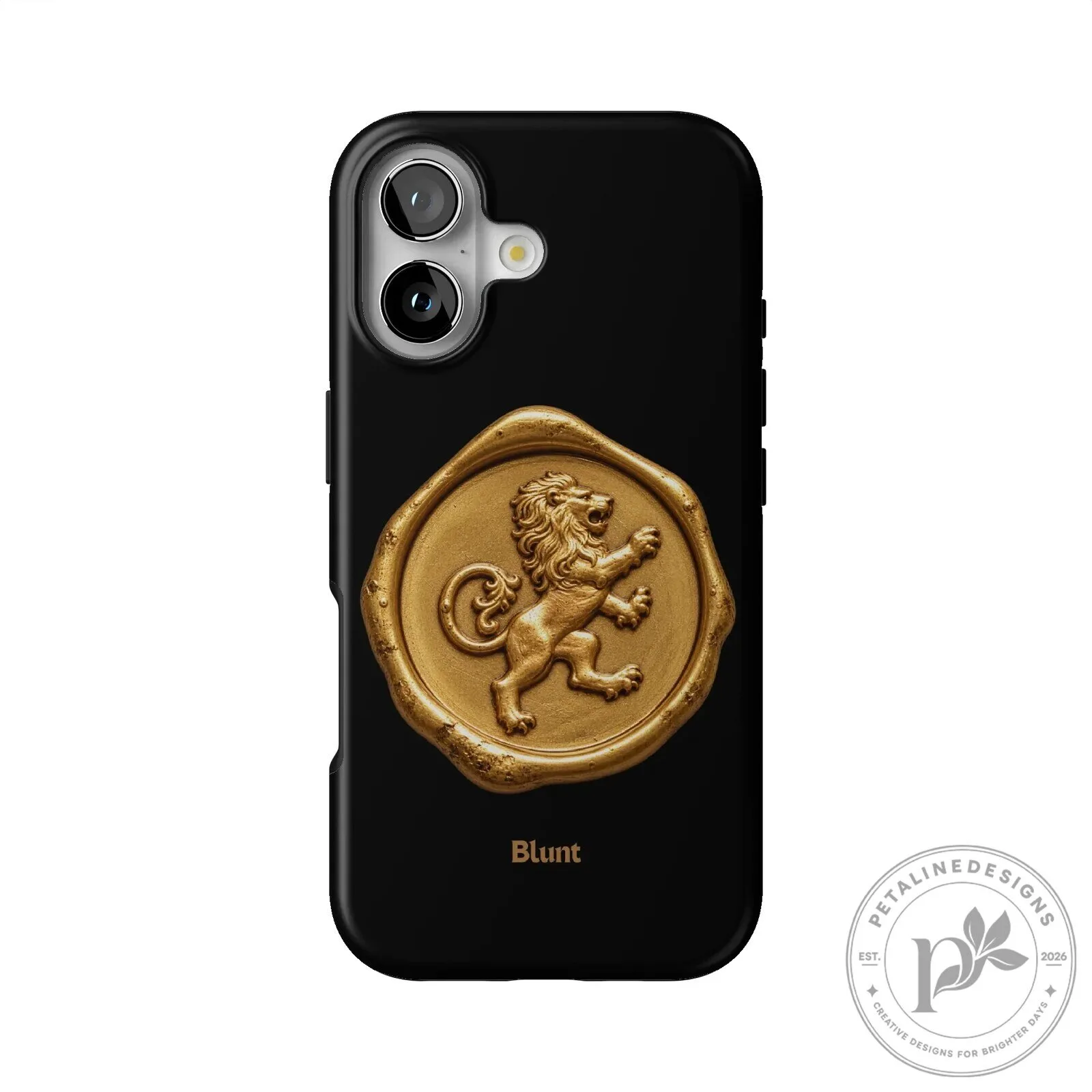 Gilded Lion Crest Black iPhone Case 37 Gilded Lion Crest Black iPhone Case