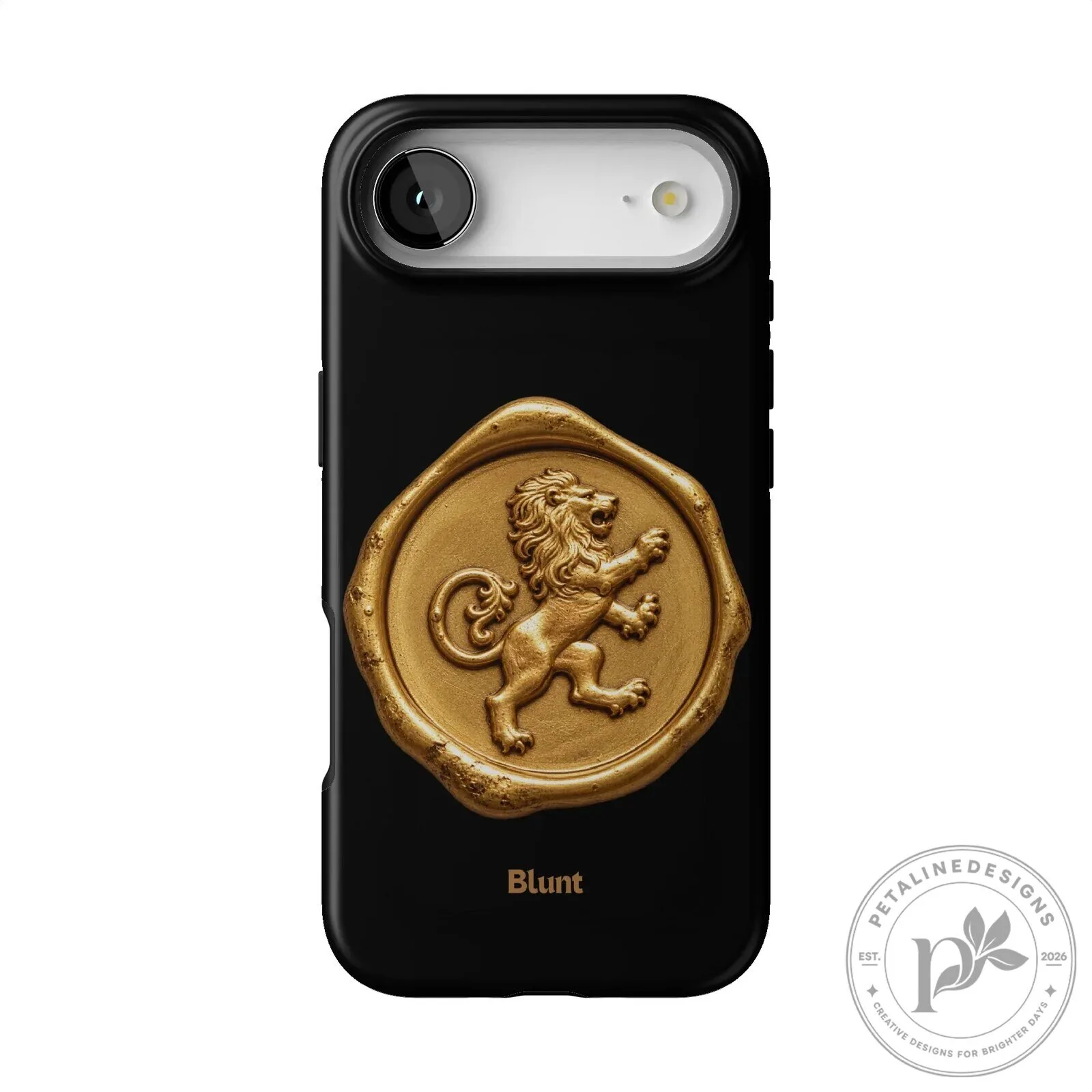 Gilded Lion Crest Black iPhone Case 38 Gilded Lion Crest Black iPhone Case