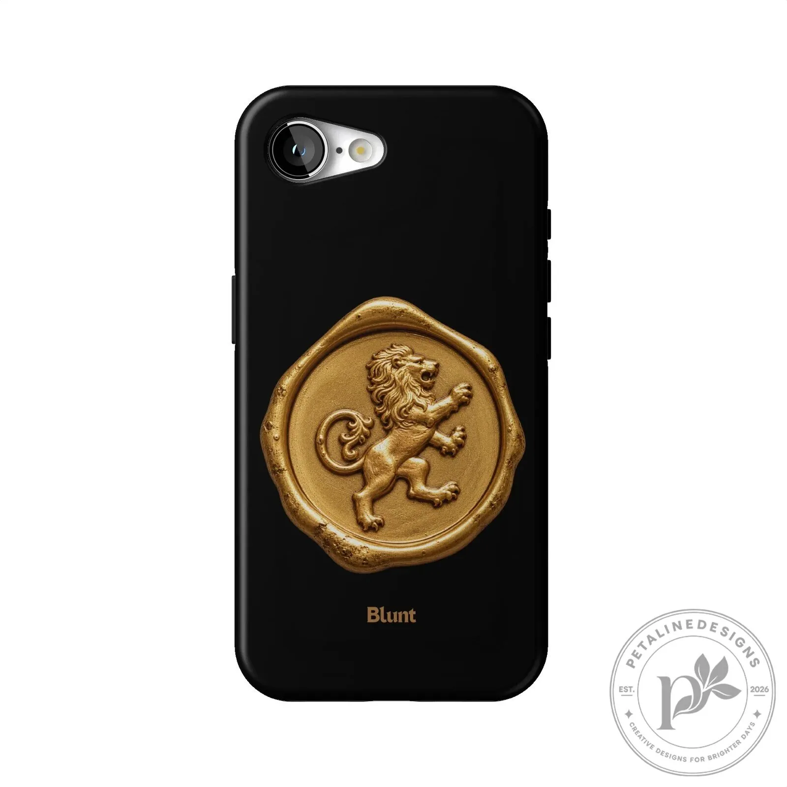 Gilded Lion Crest Black iPhone Case 39 Gilded Lion Crest Black iPhone Case