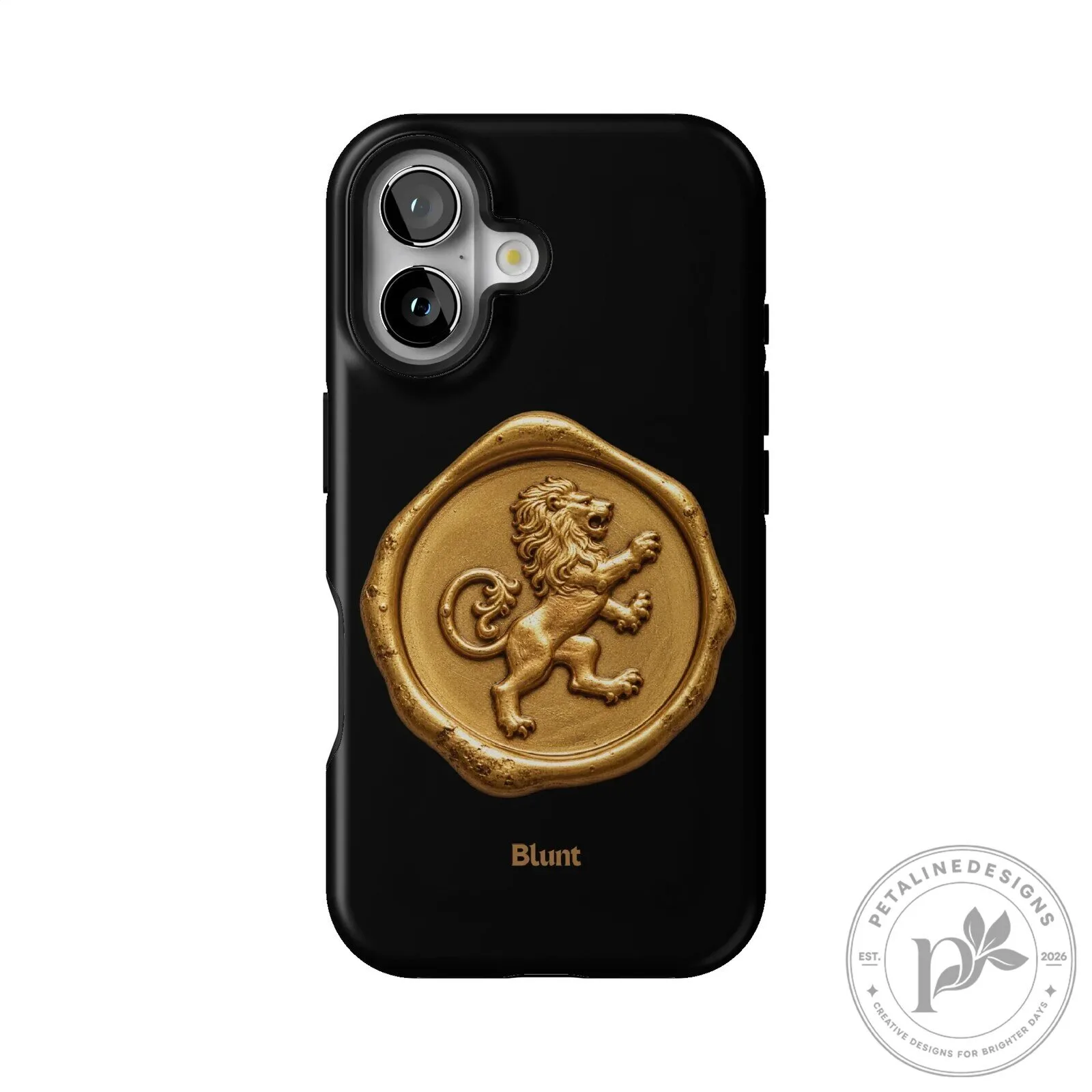 Gilded Lion Crest Black iPhone Case 40 Gilded Lion Crest Black iPhone Case