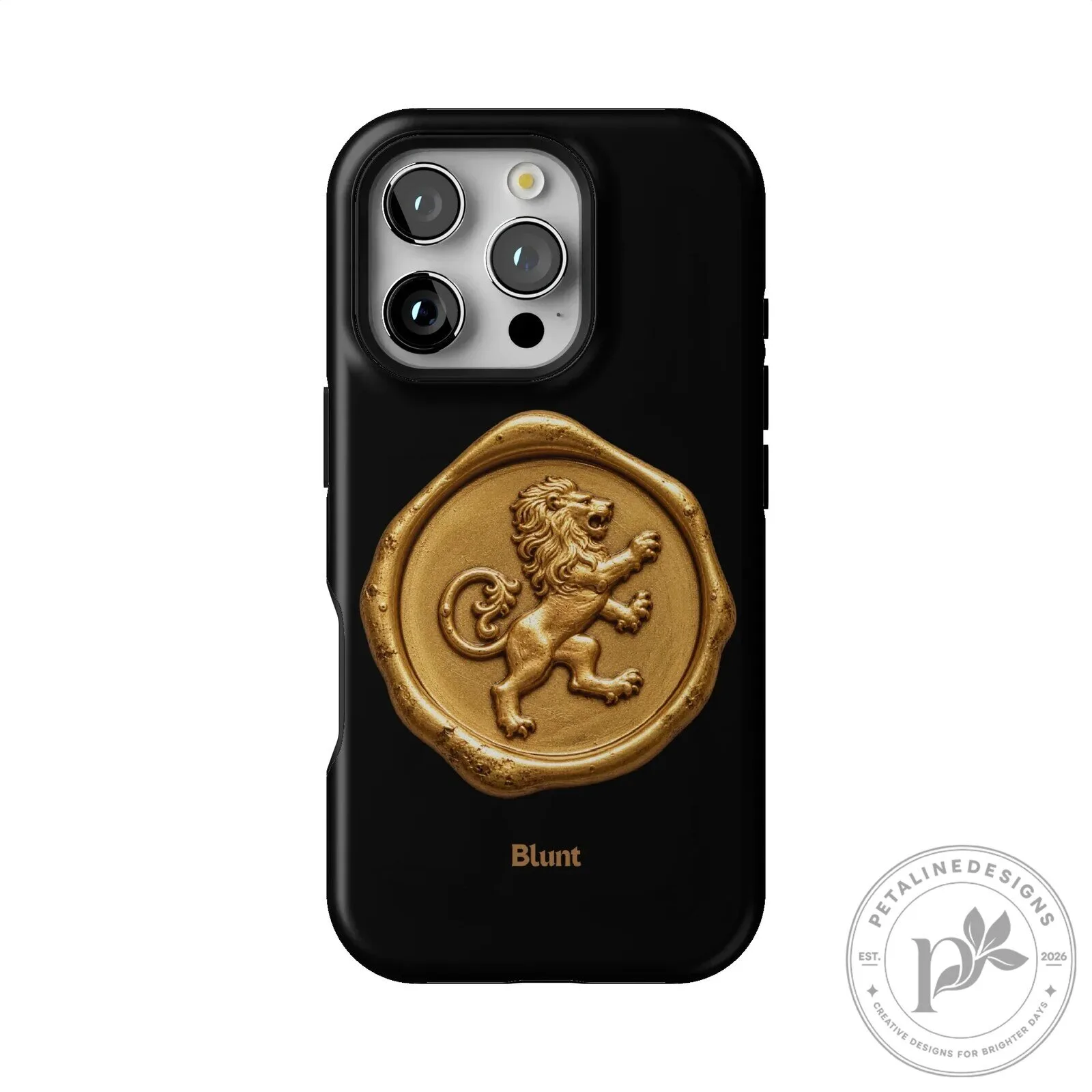 Gilded Lion Crest Black iPhone Case 41 Gilded Lion Crest Black iPhone Case