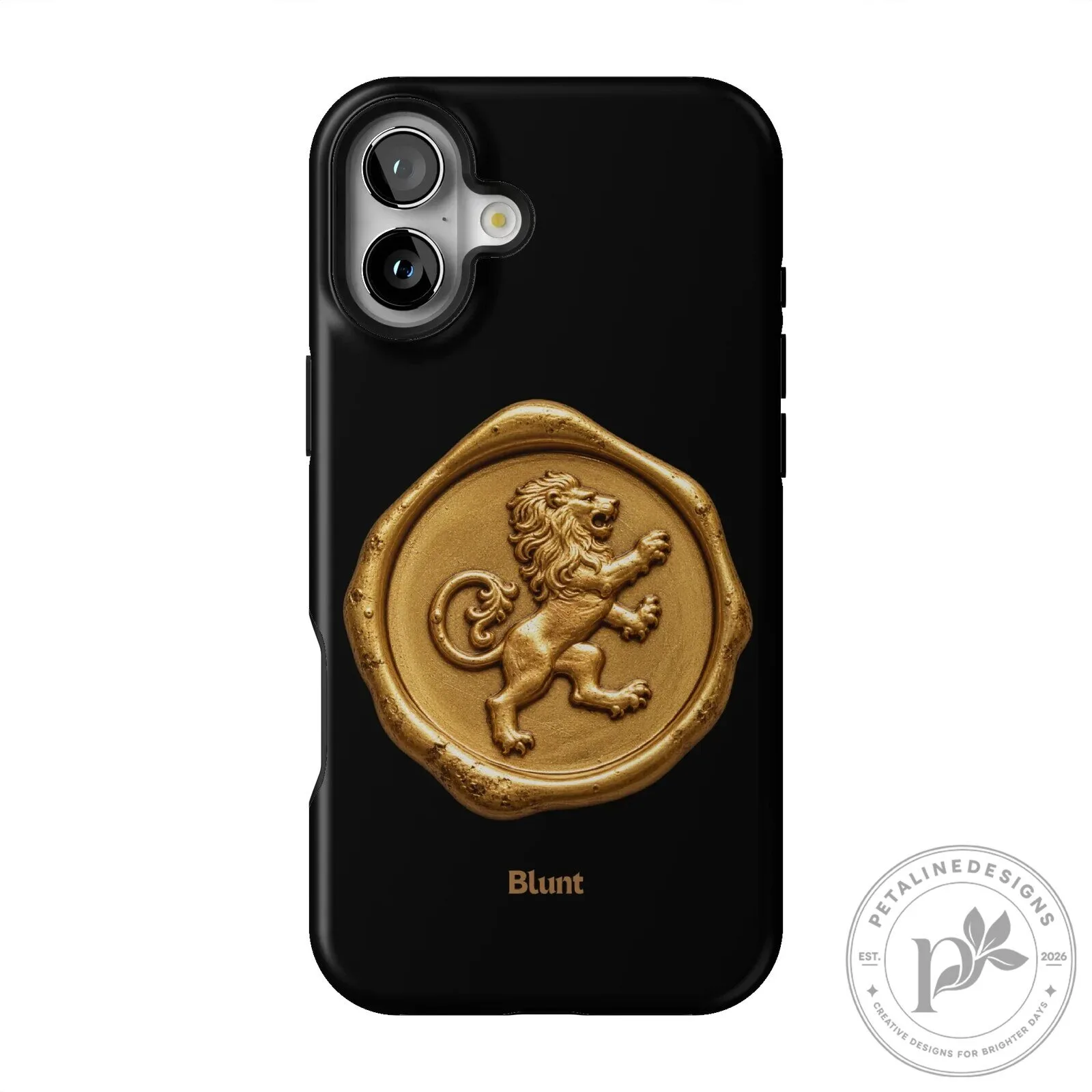Gilded Lion Crest Black iPhone Case 43 Gilded Lion Crest Black iPhone Case