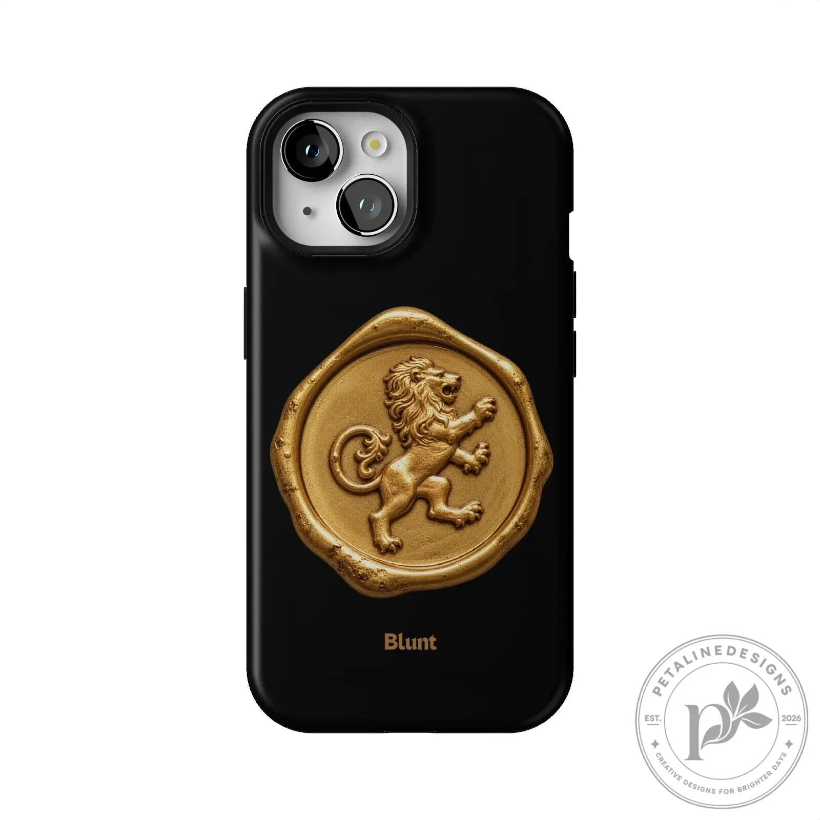 Gilded Lion Crest Black iPhone Case 45 Gilded Lion Crest Black iPhone Case