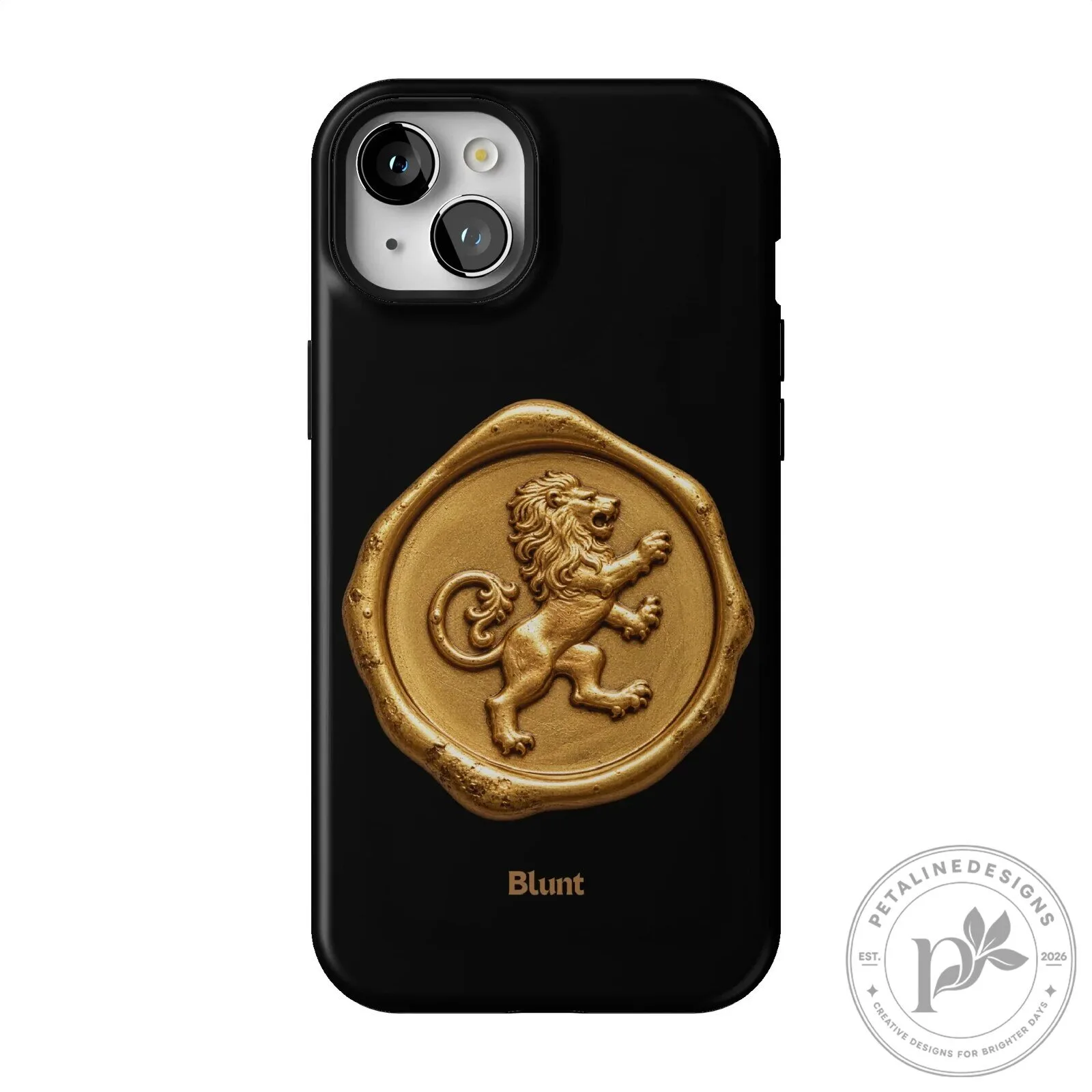 Gilded Lion Crest Black iPhone Case 48 Gilded Lion Crest Black iPhone Case