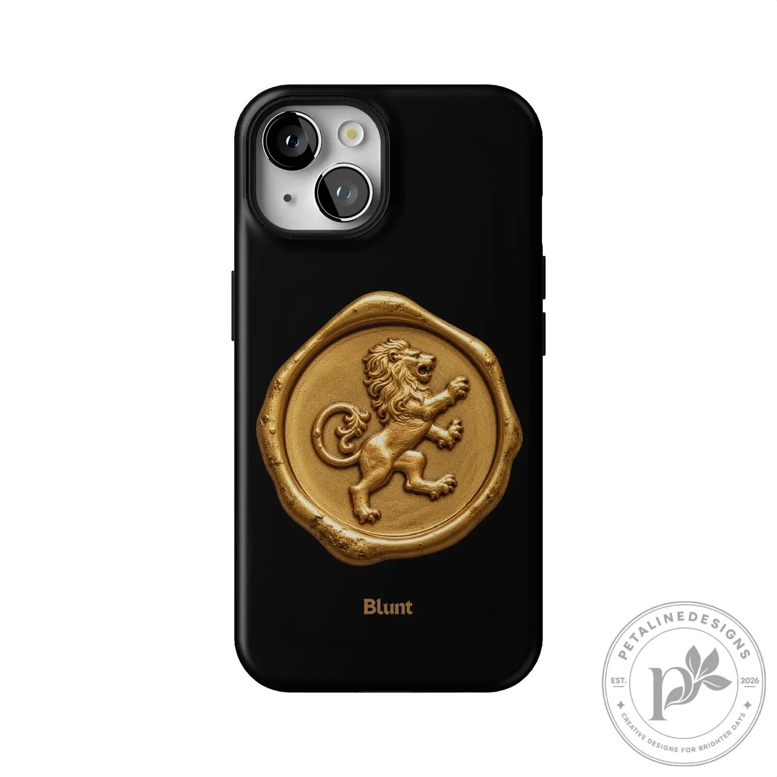 Gilded Lion Crest Black iPhone Case 49 Gilded Lion Crest Black iPhone Case