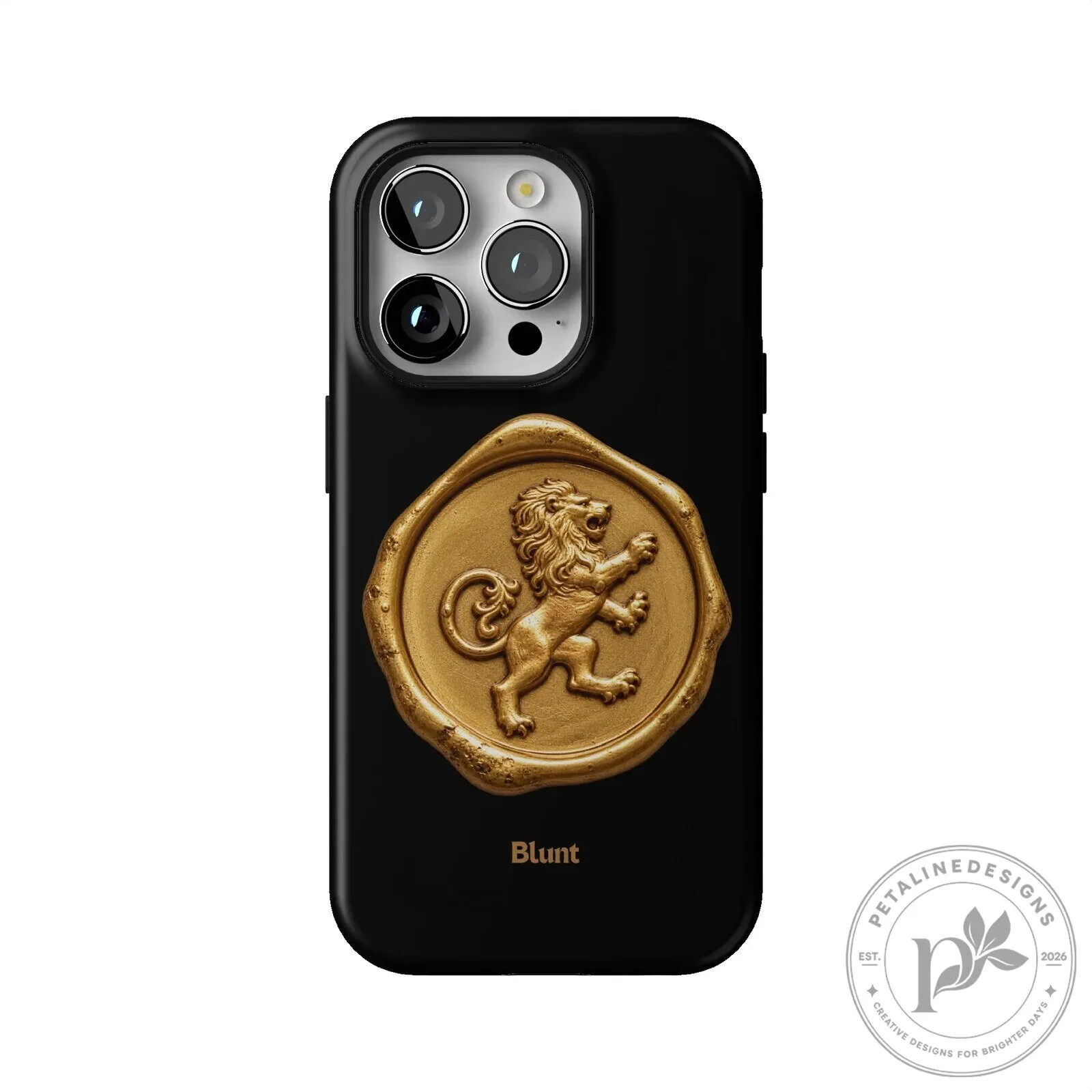 Gilded Lion Crest Black iPhone Case 50 Gilded Lion Crest Black iPhone Case
