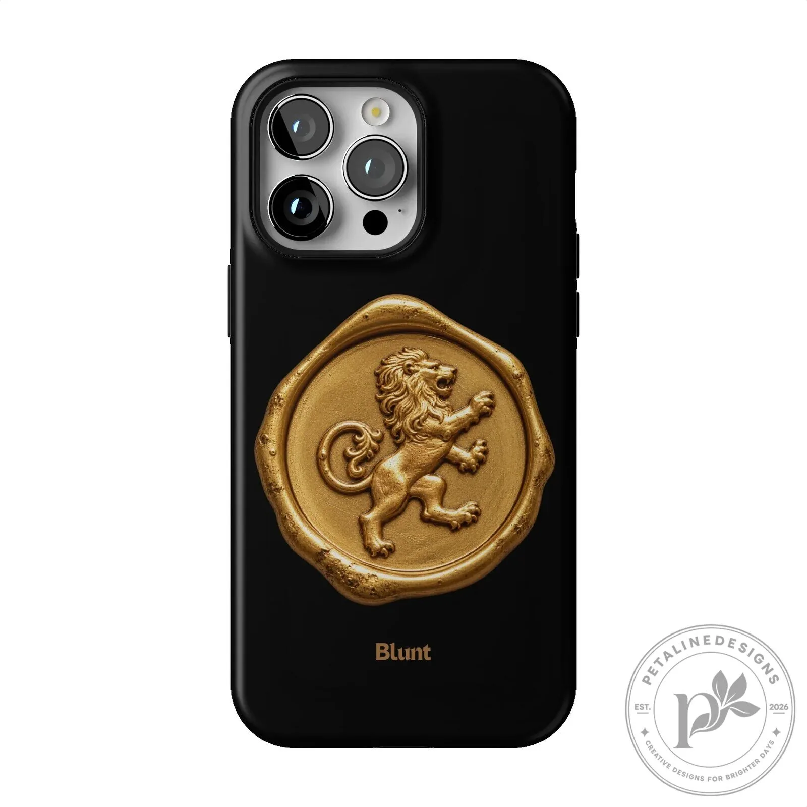 Gilded Lion Crest Black iPhone Case 51 Gilded Lion Crest Black iPhone Case