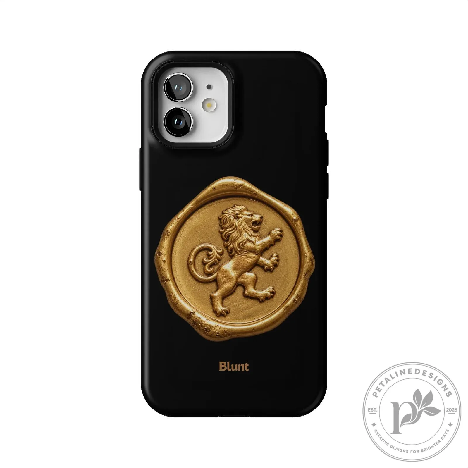 Gilded Lion Crest Black iPhone Case 57 Gilded Lion Crest Black iPhone Case