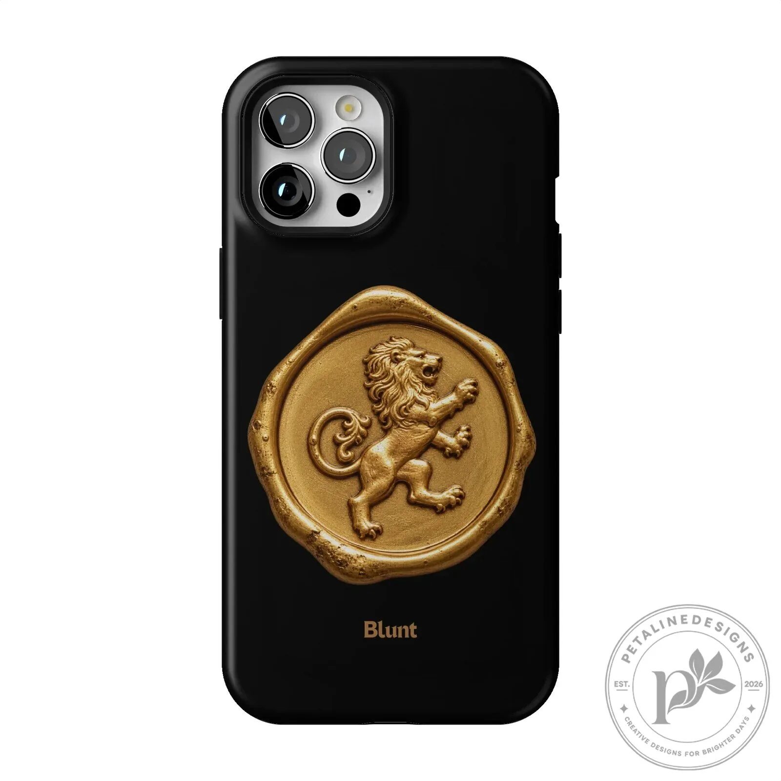 Gilded Lion Crest Black iPhone Case 59 Gilded Lion Crest Black iPhone Case