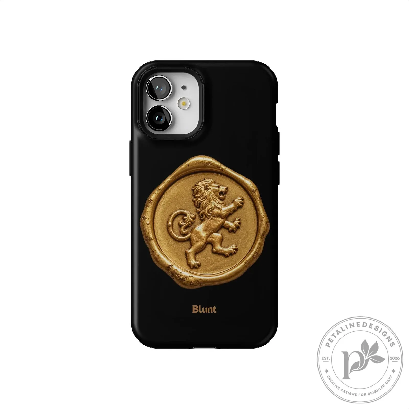 Gilded Lion Crest Black iPhone Case 60 Gilded Lion Crest Black iPhone Case