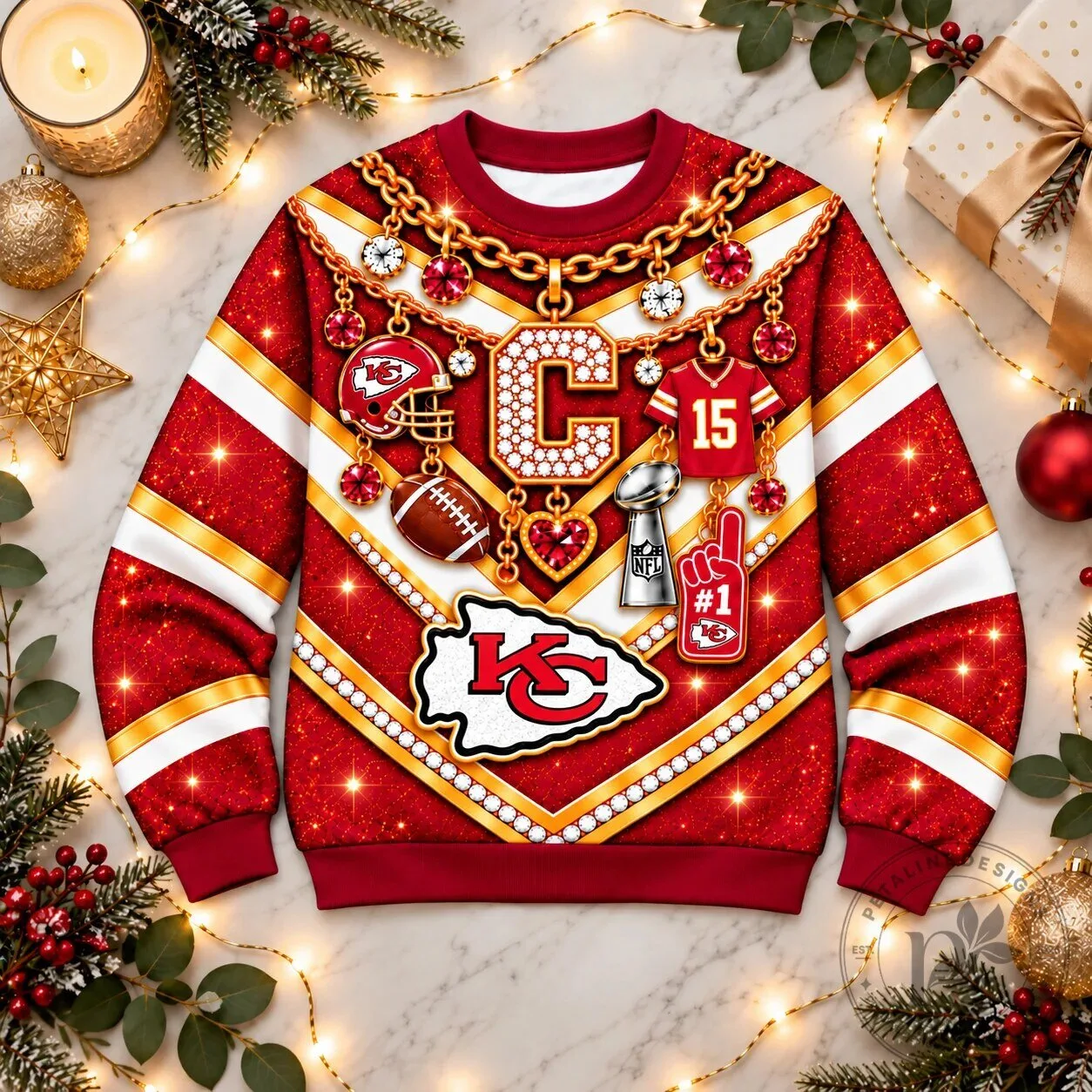Kansas City Chiefs Football Bling Luxury Sweatshirt for Women 7 Kansas City Chiefs Football Bling Luxury Sweatshirt for Women