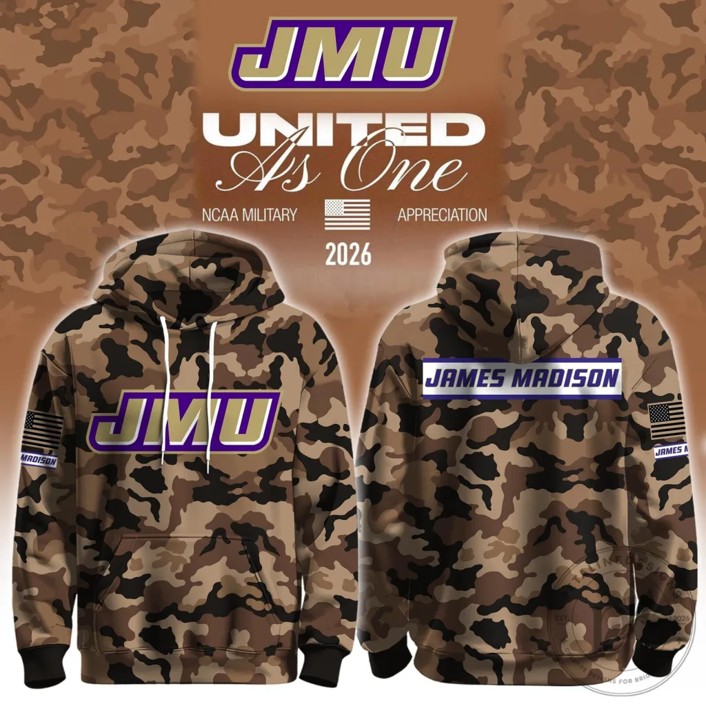 James Madison Dukes NCAA Military Appreciation Camouflage Hoodie James Madison Dukes NCAA Military Appreciation Camouflage Hoodie