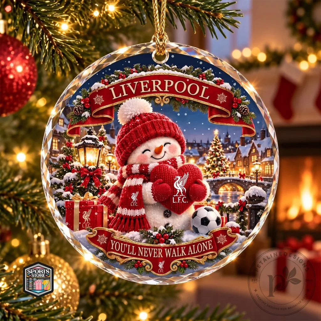 Liverpool Football Club Snowman Christmas Holiday Tree Ornament Liverpool Football Club Snowman Christmas Holiday Tree Ornament