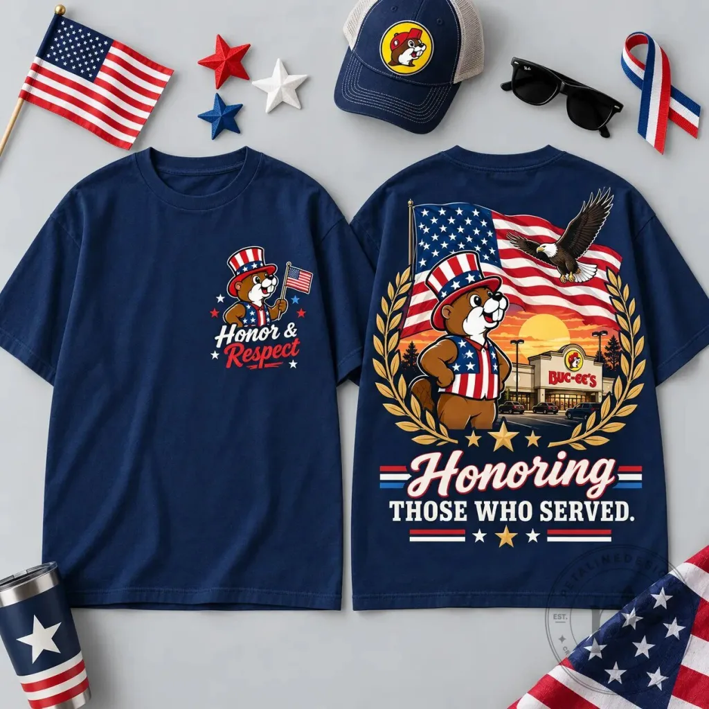 Buc-ee's Veterans Day Honoring Those Who Served Patriotic American Flag T-Shirt Buc-ee's Veterans Day Honoring Those Who Served Patriotic American Flag T-Shirt