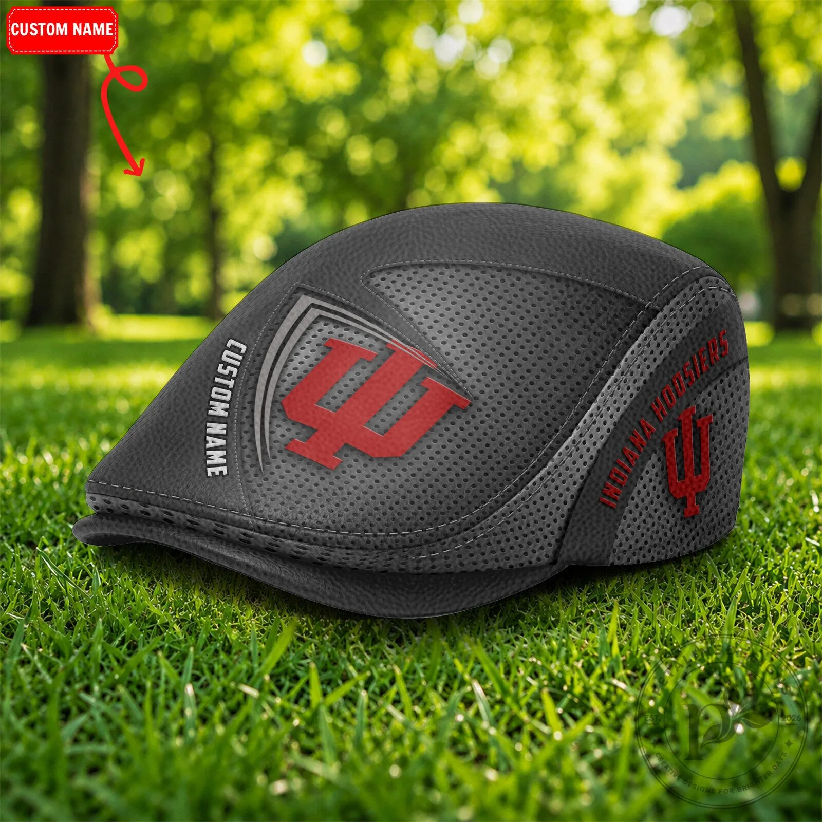 Indiana Hoosiers NCAA Golf Flat Cap, Custom Name Sports Team Driver Hat 4 Indiana Hoosiers NCAA Golf Flat Cap, Custom Name Sports Team Driver Hat