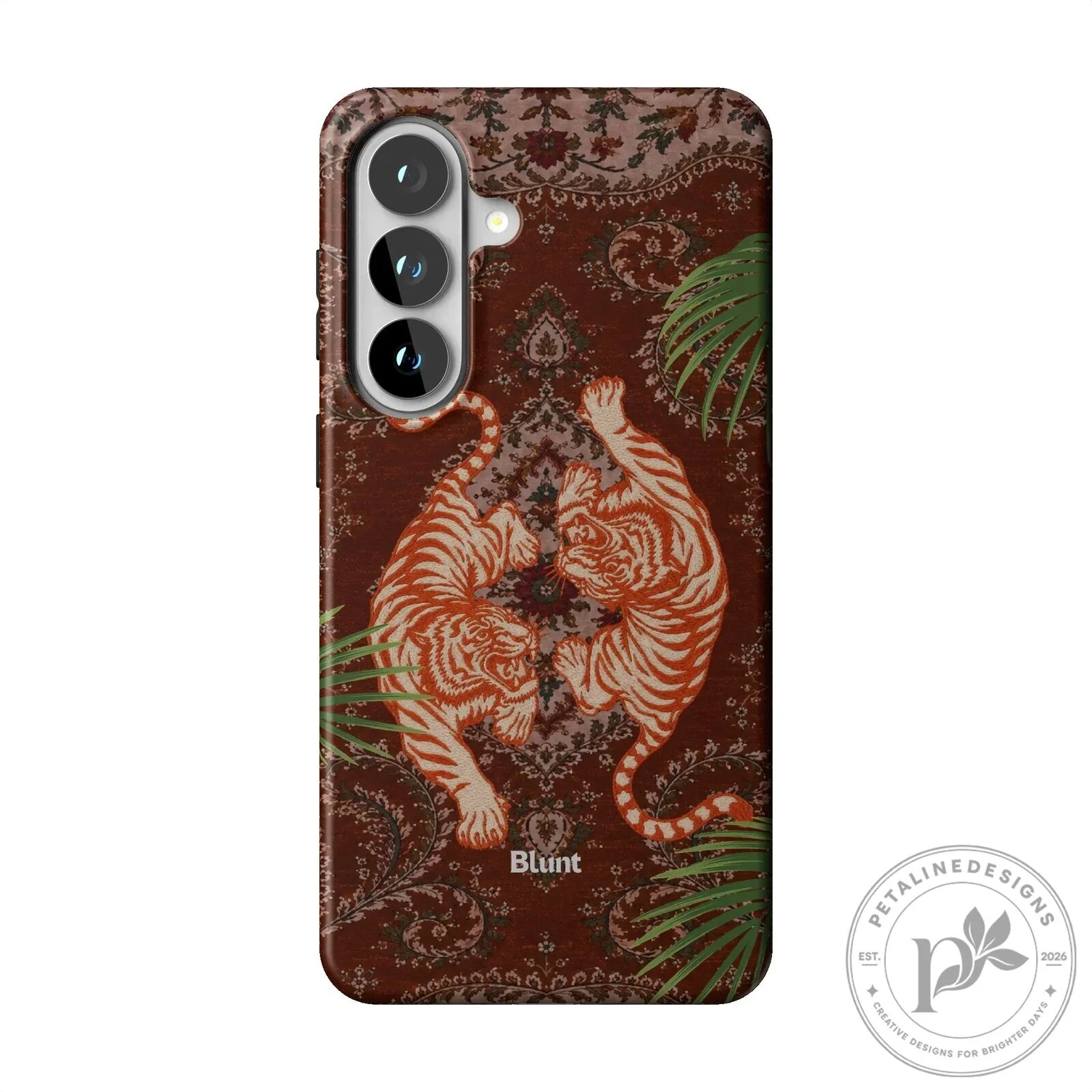 Twin Tigers Prowling on Persian Rug Pattern Samsung Phone Case 18 Twin Tigers Prowling on Persian Rug Pattern Samsung Phone Case
