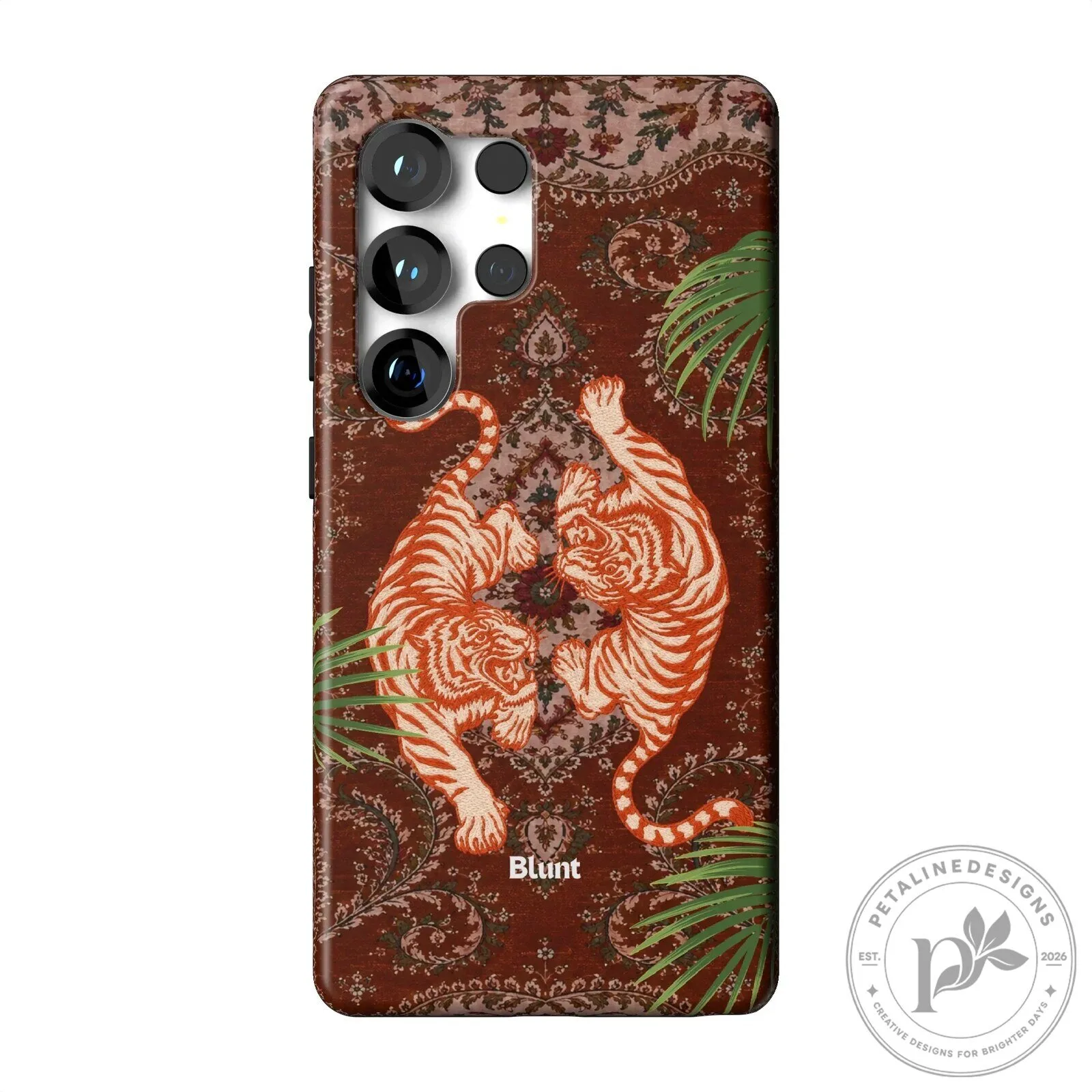 Twin Tigers Prowling on Persian Rug Pattern Samsung Phone Case 21 Twin Tigers Prowling on Persian Rug Pattern Samsung Phone Case