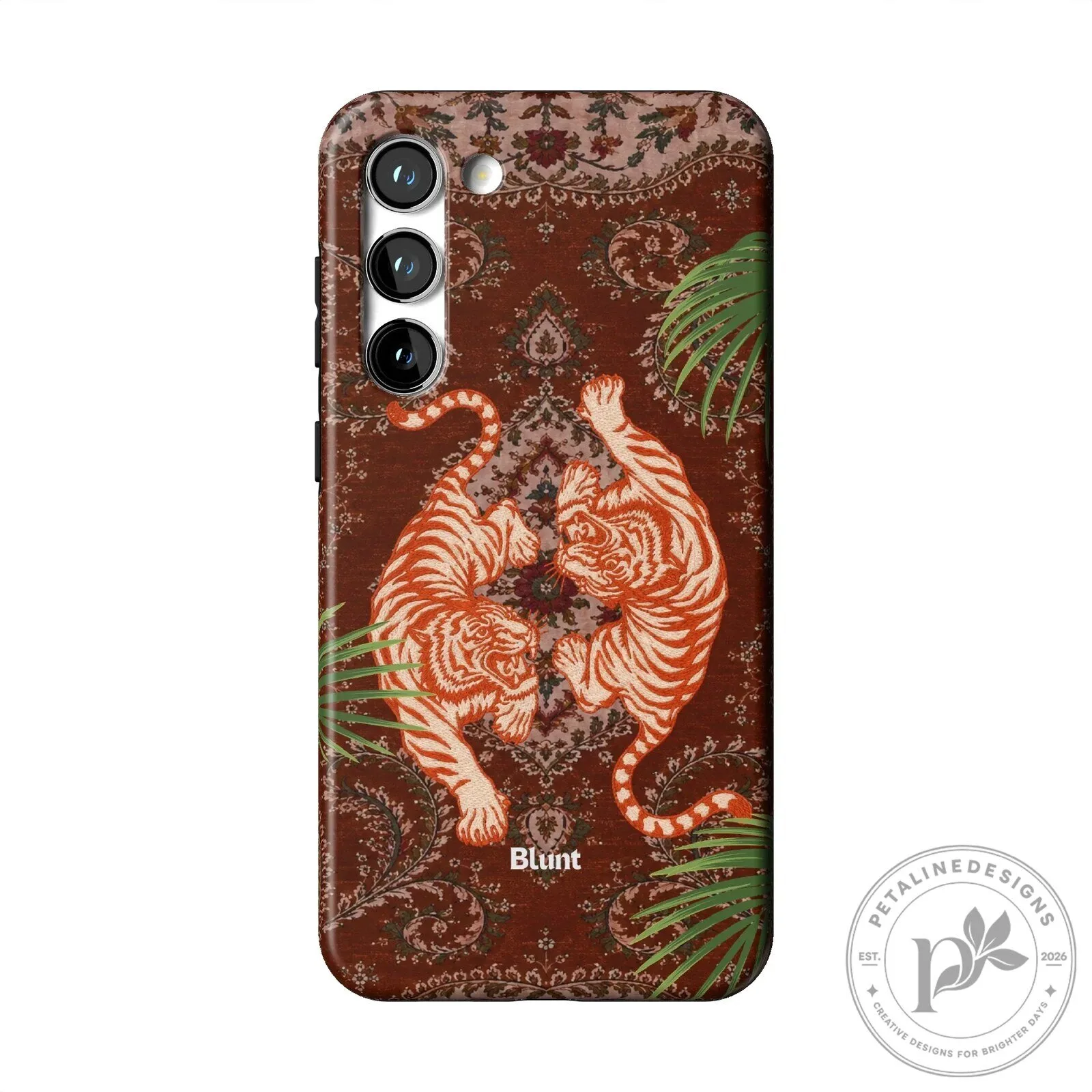 Twin Tigers Prowling on Persian Rug Pattern Samsung Phone Case 25 Twin Tigers Prowling on Persian Rug Pattern Samsung Phone Case