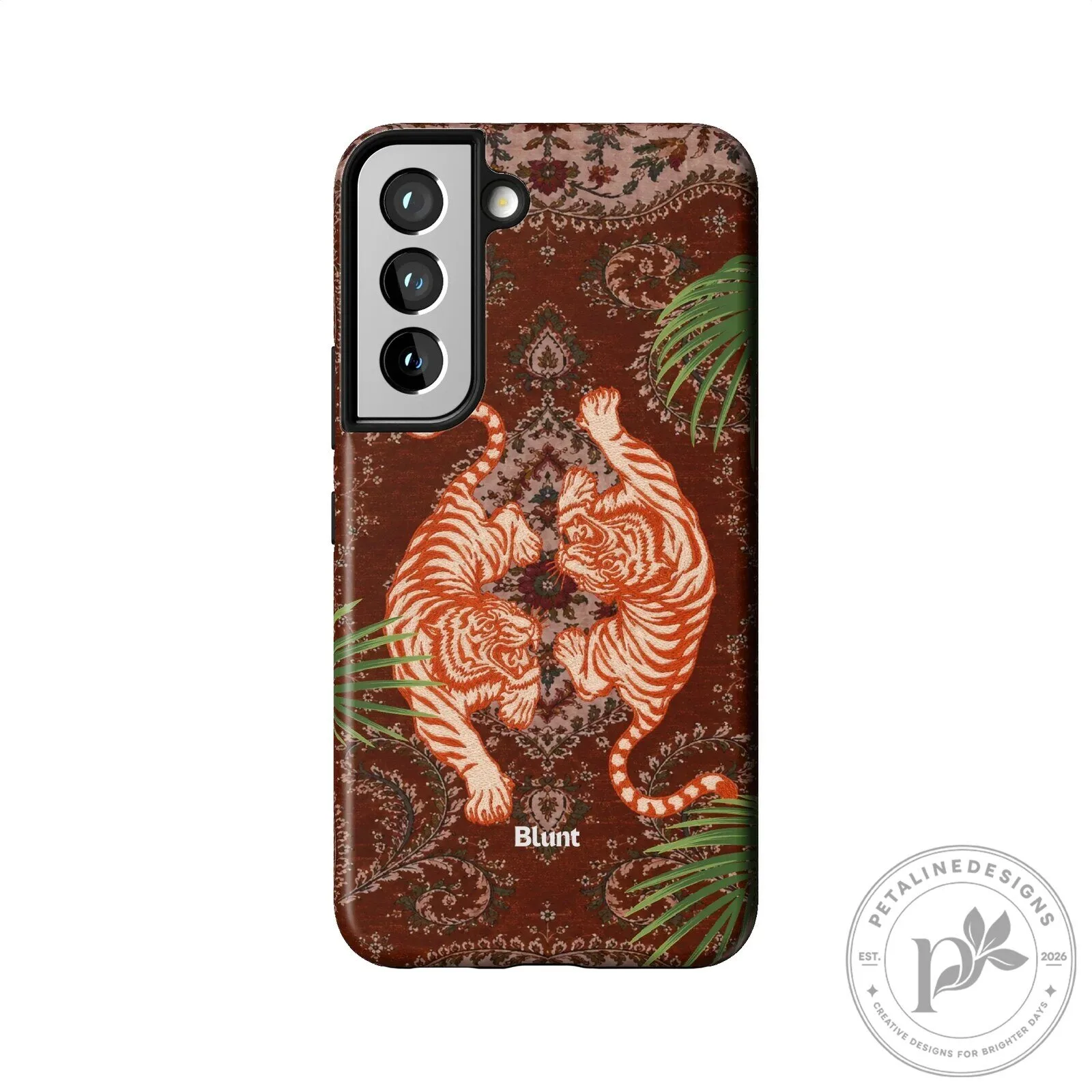 Twin Tigers Prowling on Persian Rug Pattern Samsung Phone Case 27 Twin Tigers Prowling on Persian Rug Pattern Samsung Phone Case