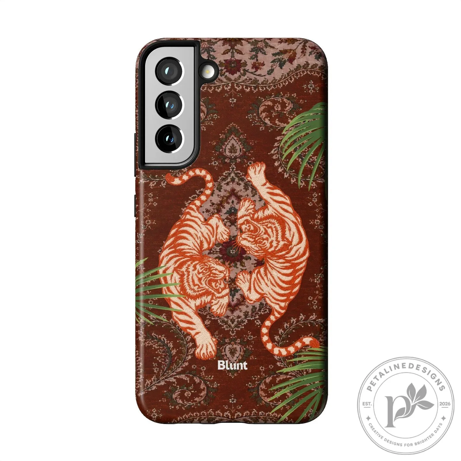 Twin Tigers Prowling on Persian Rug Pattern Samsung Phone Case 28 Twin Tigers Prowling on Persian Rug Pattern Samsung Phone Case