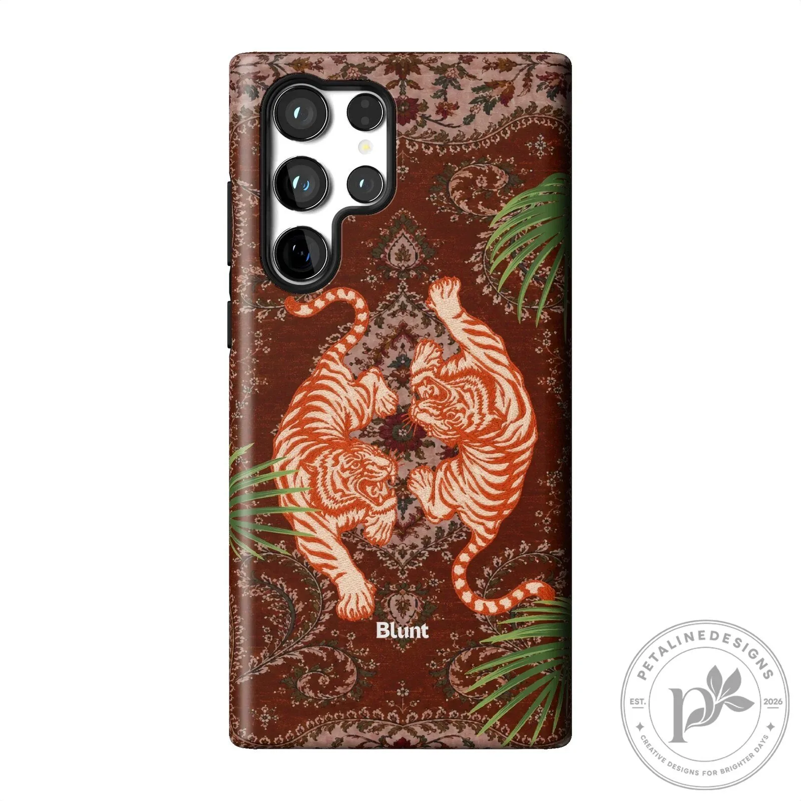 Twin Tigers Prowling on Persian Rug Pattern Samsung Phone Case 29 Twin Tigers Prowling on Persian Rug Pattern Samsung Phone Case