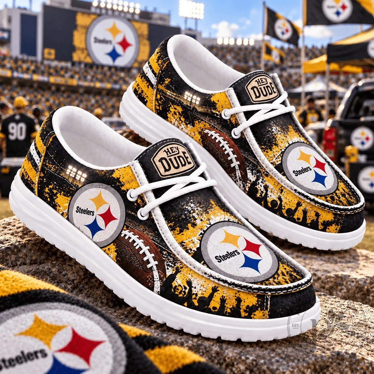 Pittsburgh Steelers NFL Football Team Spirit Hey Dude Style Loafer Shoes