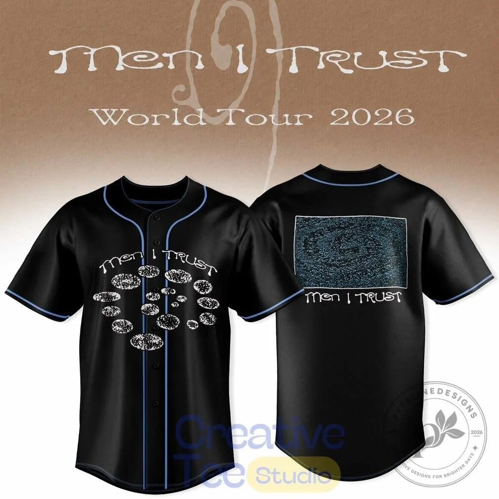 Men I Trust World Tour 2026 Baseball Jersey with Band Logo and Album Art 8 Men I Trust World Tour 2026 Baseball Jersey with Band Logo and Album Art
