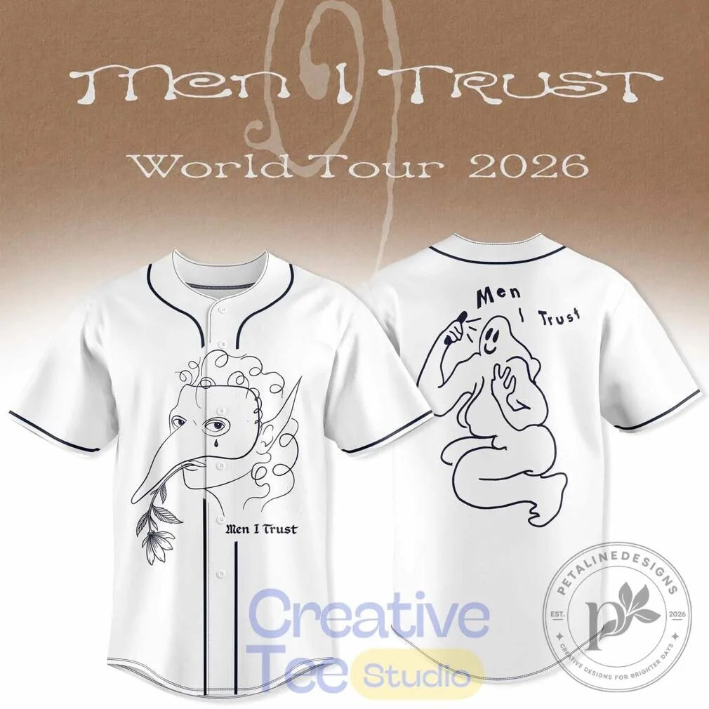 Men I Trust World Tour 2026 Baseball Jersey with Band Logo and Album Art 9 Men I Trust World Tour 2026 Baseball Jersey with Band Logo and Album Art