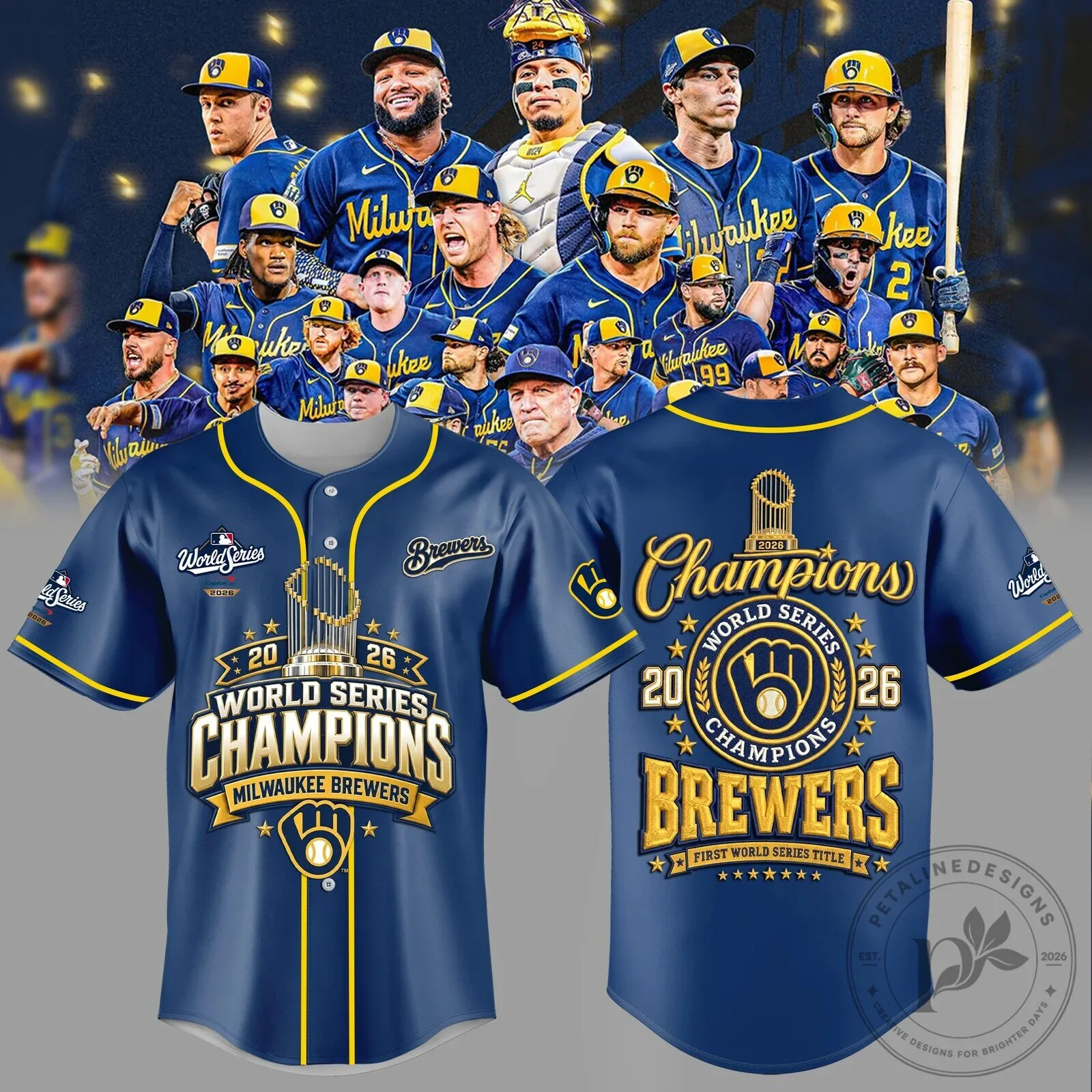 2026 World Series Champions Jersey of the Milwaukee Brewers Baseball Team