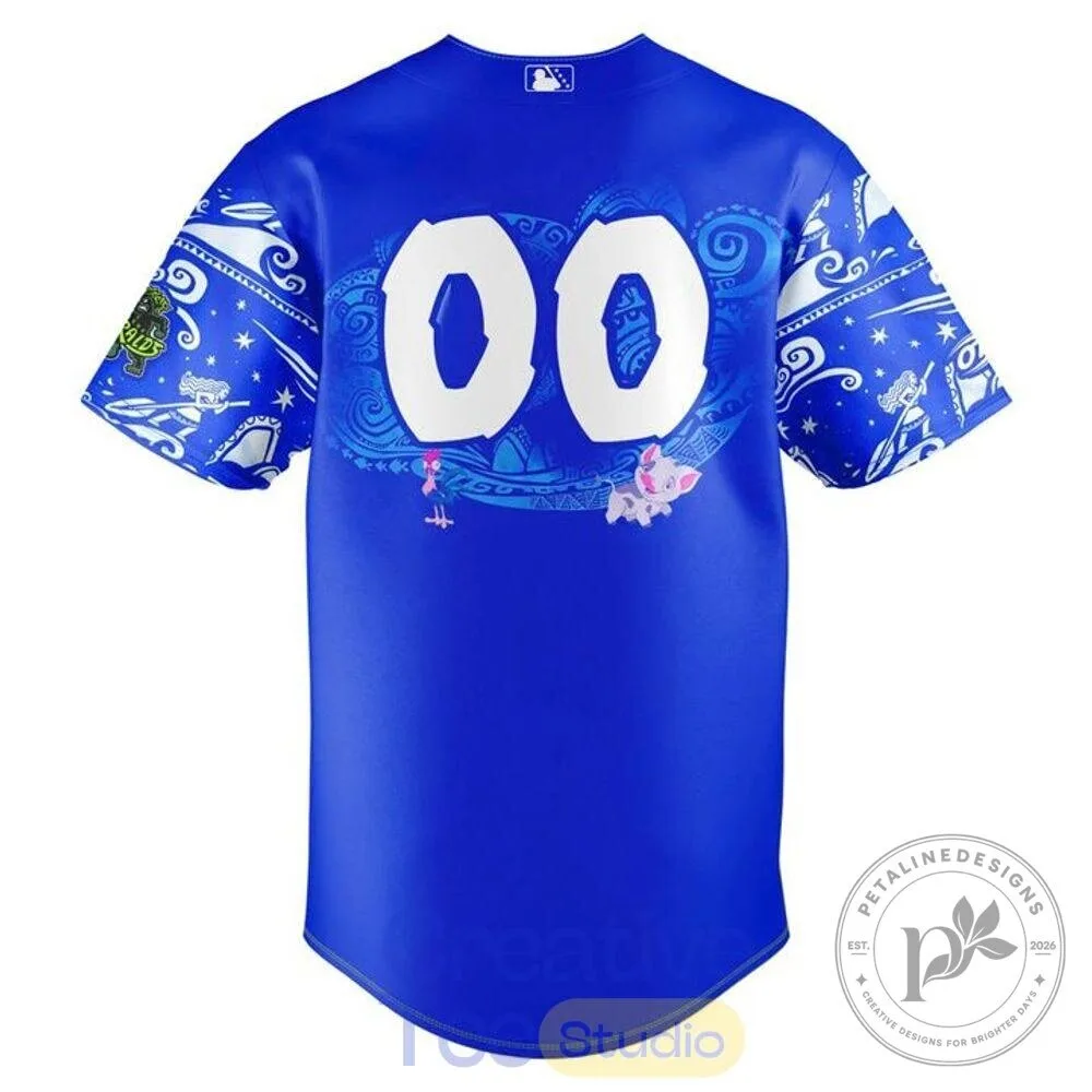 Royal Blue Baseball Jersey for Moana Night by Eugene Emeralds 7 Royal Blue Baseball Jersey for Moana Night by Eugene Emeralds